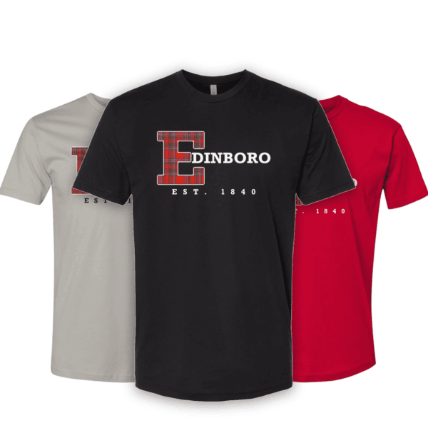 Edinboro Est. 1840 Tee in black, gray and red