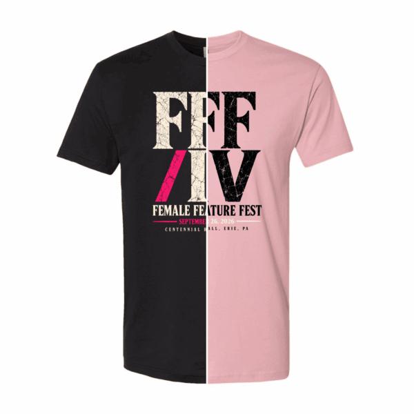 Female Feature Fest IV Tee in black and pink