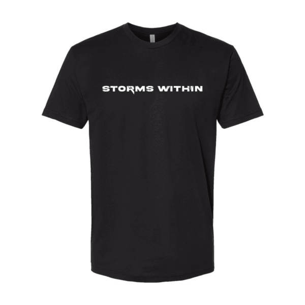 Storms Within Glow-in-the-Dark Logo Tee, black shirt with the Storms Within logo
